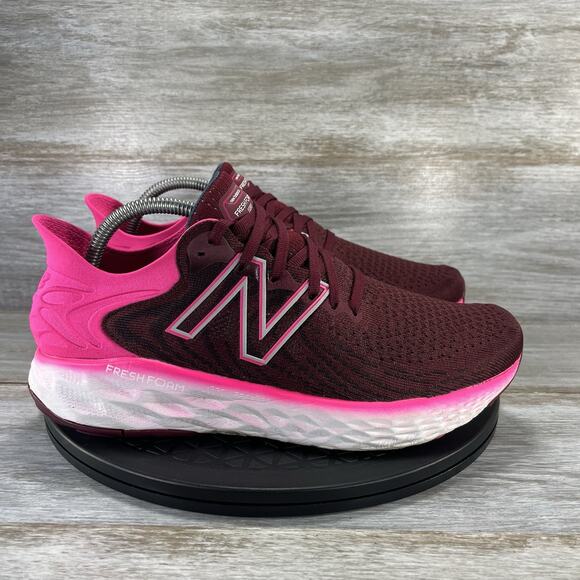 New Balance Women's Running Shoes - Burgundy and Pink - Picture 3 of 8